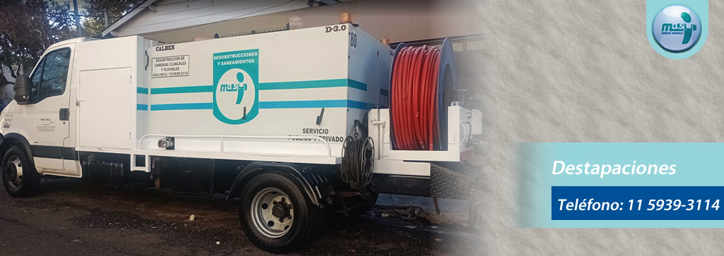Destapaciones Camión Hidrojet en Vicente López